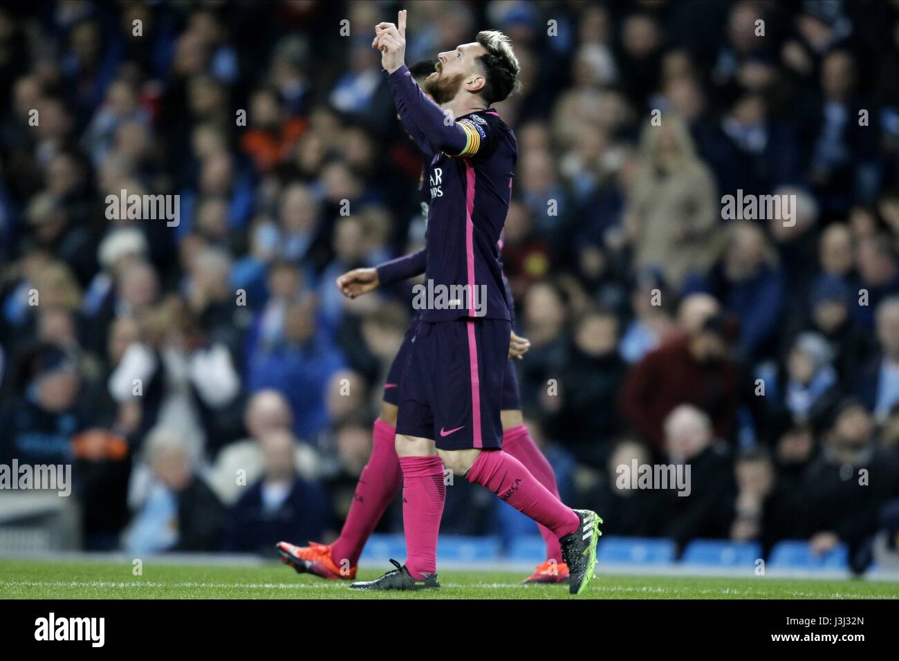 Lionel Messi Manchester City V Fc Barcelon Etihad Stadium Manchester Stock Photo Alamy