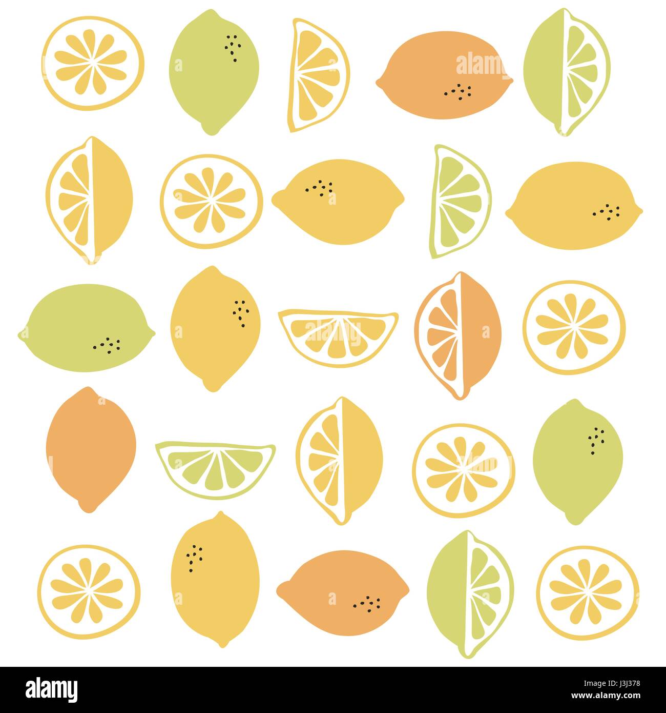 Seamless vector pattern with citrus fruit clices Stock Vector Image ...