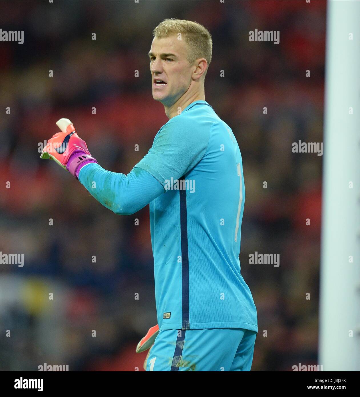 ENGLAND GOALKEEPER JOE HART ENGLAND V SPAIN WEMBLEY STADIUM LONDON
