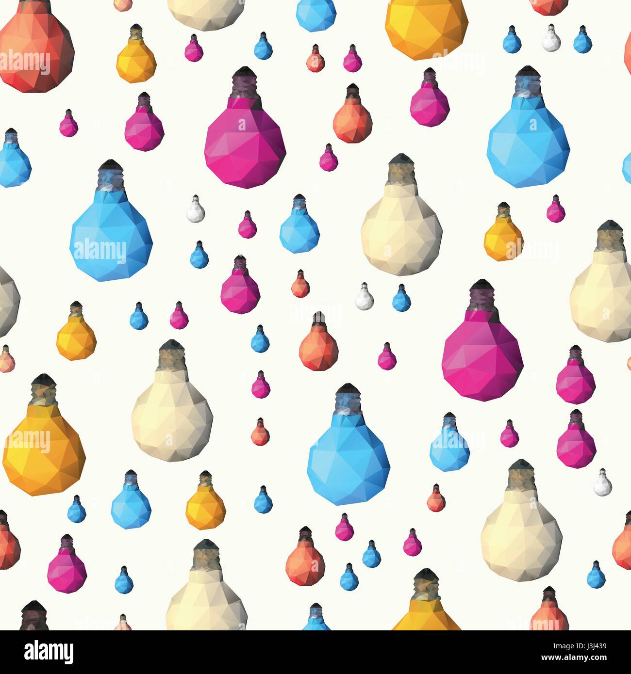 low poly light bulb. Seamless pattern Stock Vector Image & Art - Alamy