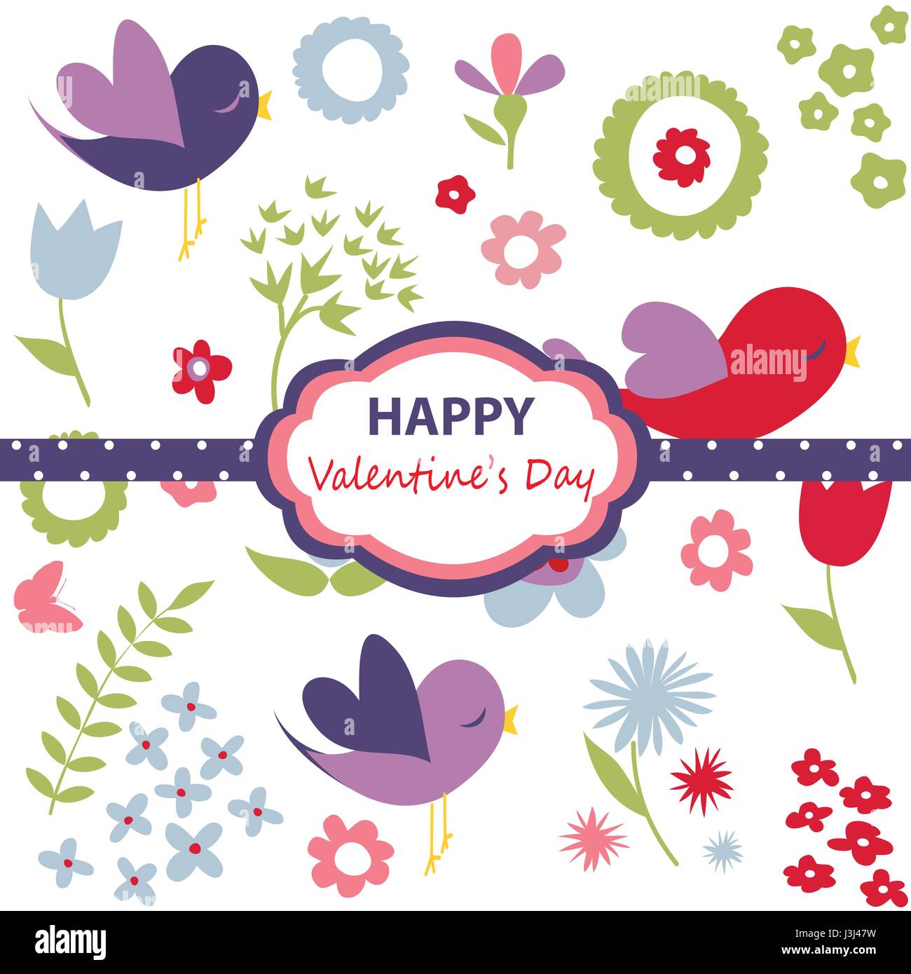 Valentine's Day card Stock Vector Image & Art - Alamy