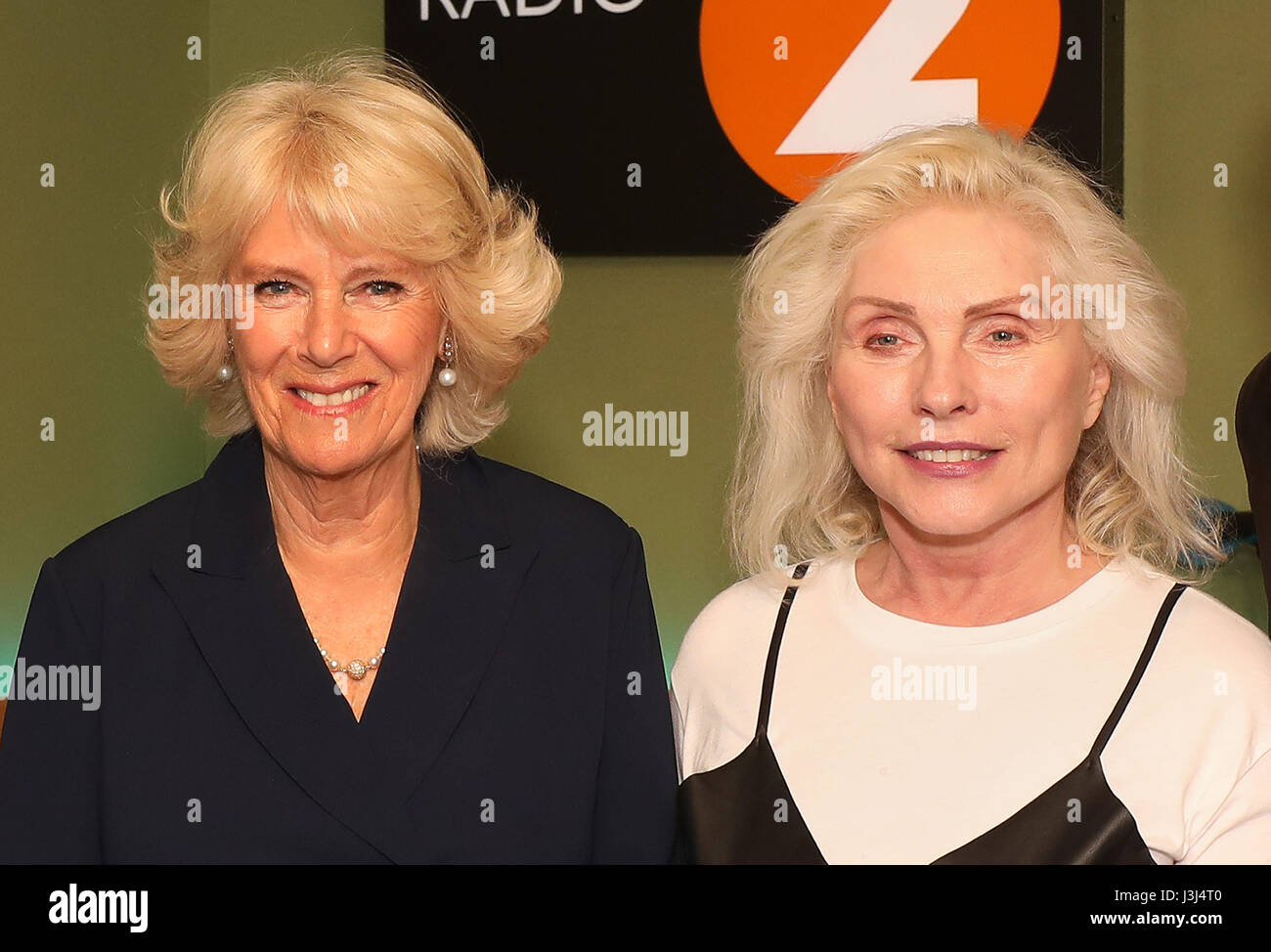 The Duchess of Cornwall with Debbie Harry (right) from Blondie in