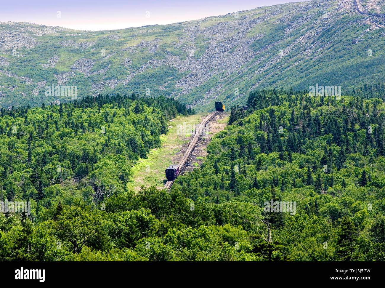 The Cog Railway - Mount Washington, NH Stock Photo