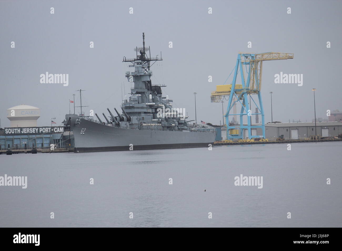 Battleship on South Jersey Port of Camden Stock Photo Alamy