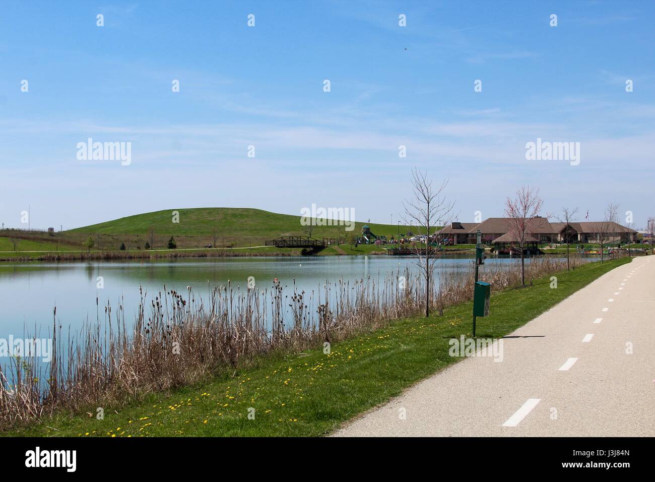 A beautiful springtime day in the park. Stock Photo