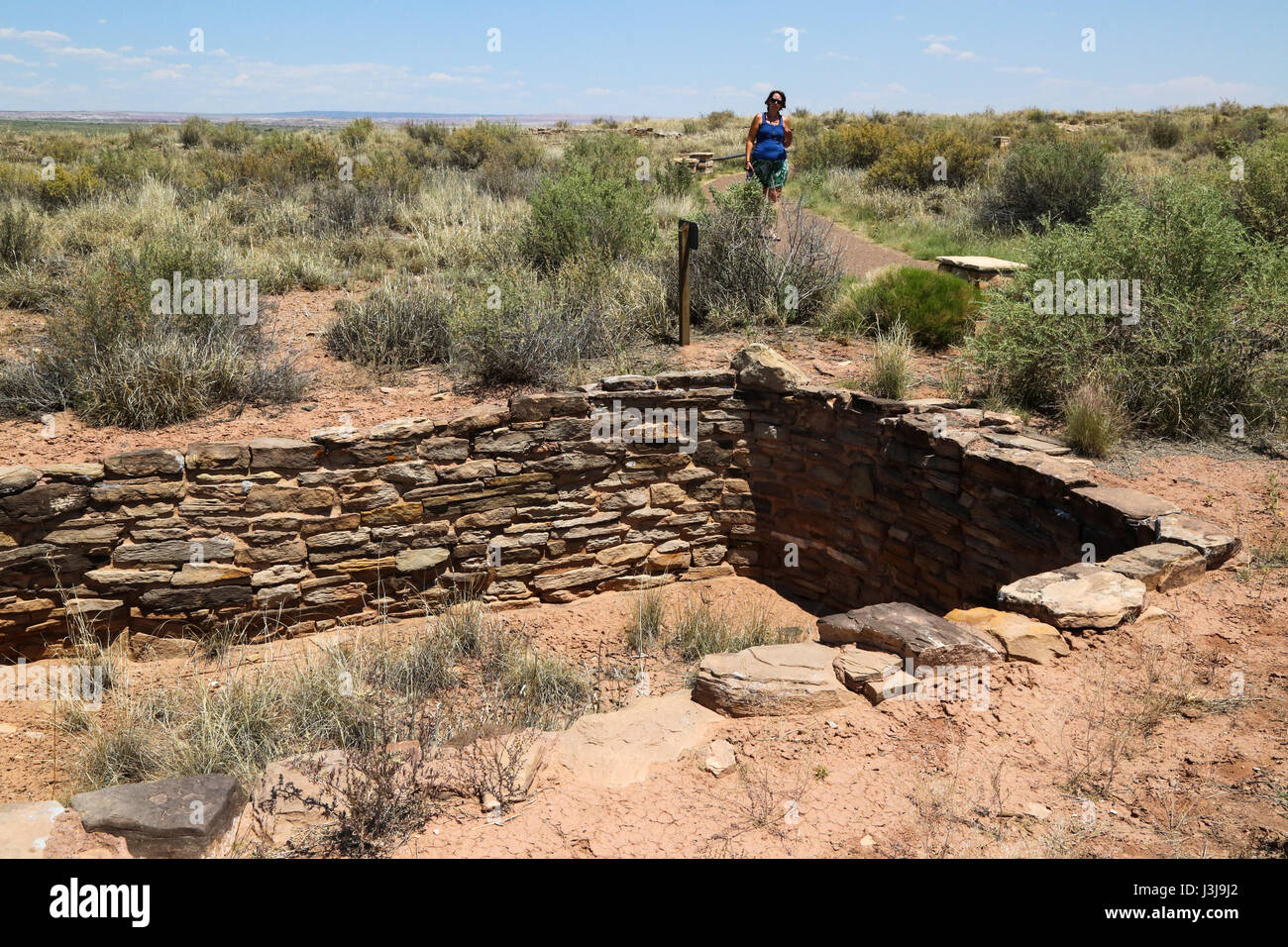Remenants of ancient Dwellings in the Painted Desert of Arizona Stock Photo