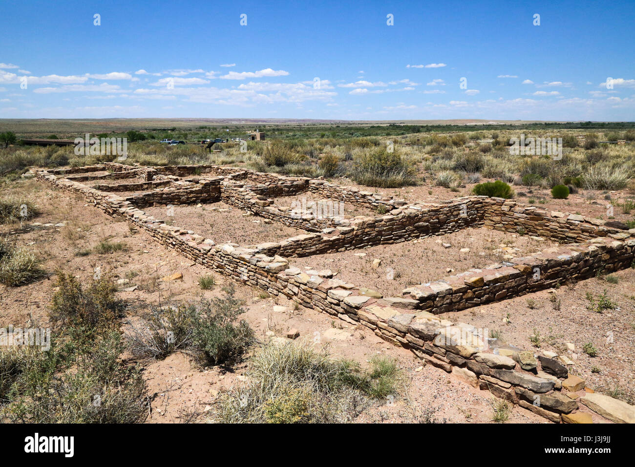 Remenants of ancient Dwellings in the Painted Desert of Arizona Stock ...