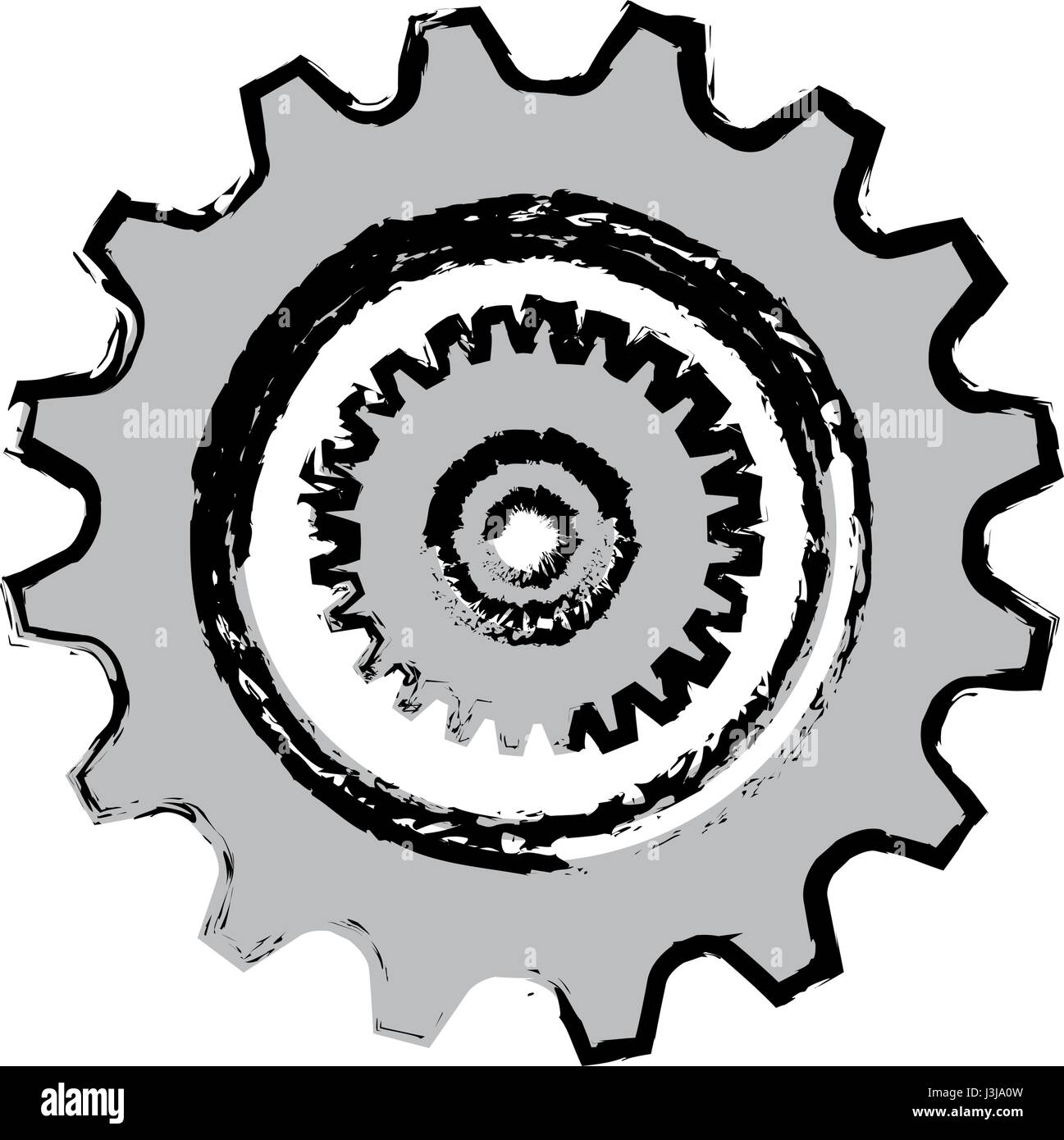 Gear machinery piece Stock Vector Image & Art - Alamy