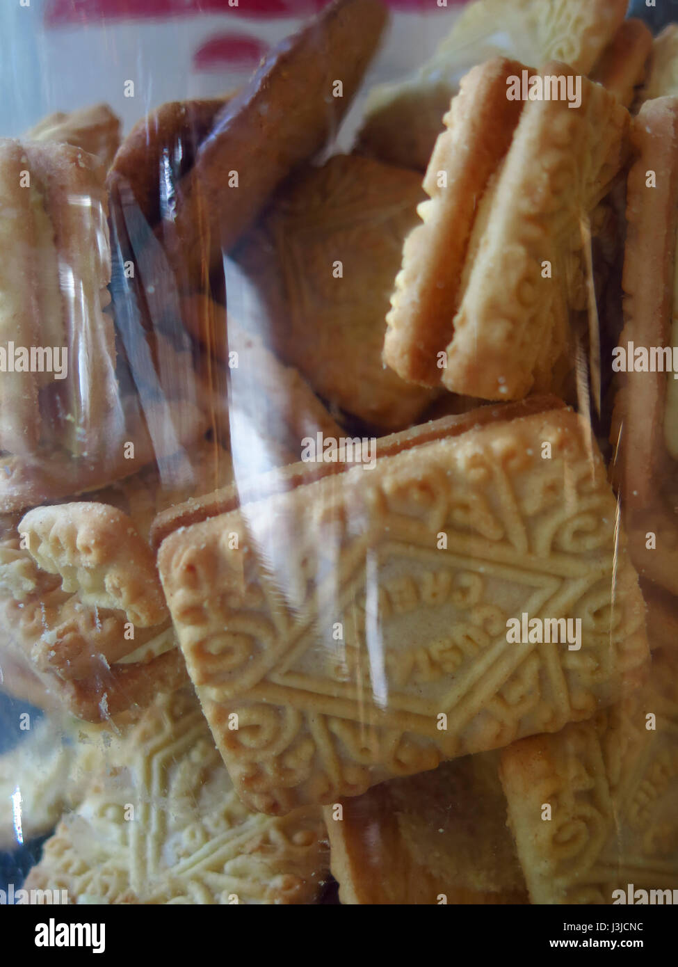 Selection of traditional British biscuits in glass jar Stock Photo Alamy