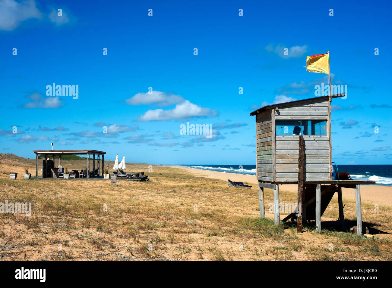 Las Garzas, private beach in the Luxury residential complex, Departamento de Maldonado, Uruguay Stock Photo