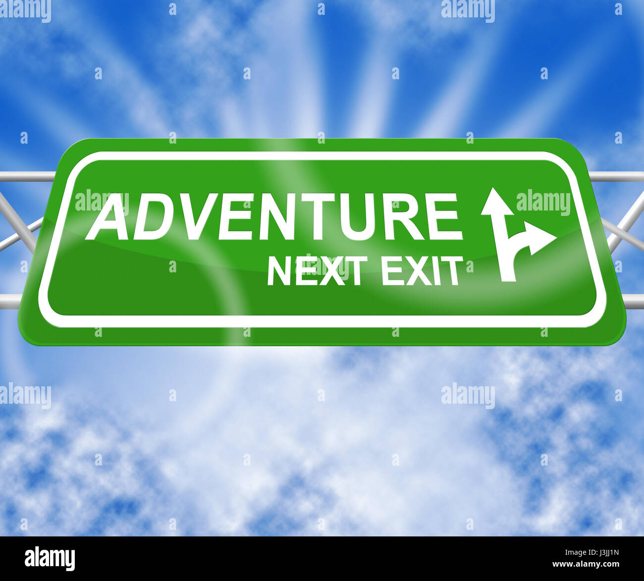 Adventure Sign Meaning Thrilling Activity 3d Illustration Stock Photo