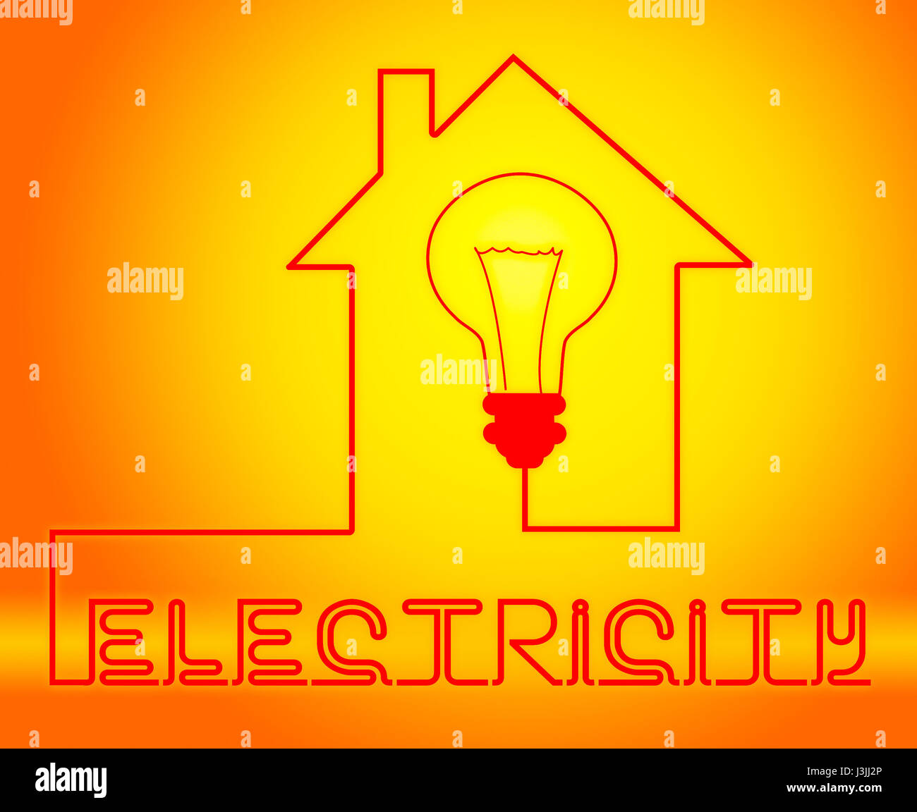 Electricity Light Bulb Means Power Source And Circuit Stock Photo Alamy