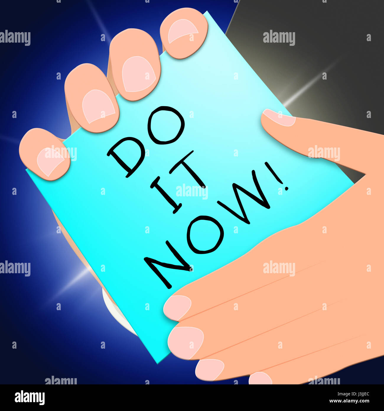 Do It Now Message Showing Doing 3d Illustration Stock Photo Alamy