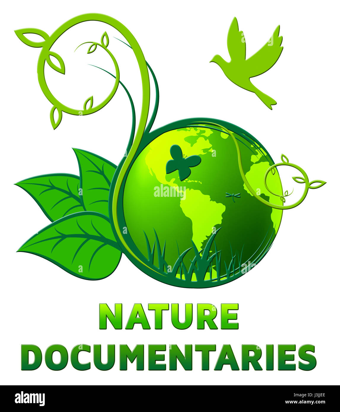 Nature Documentary Showing Environment Video 3d Illustration Stock ...