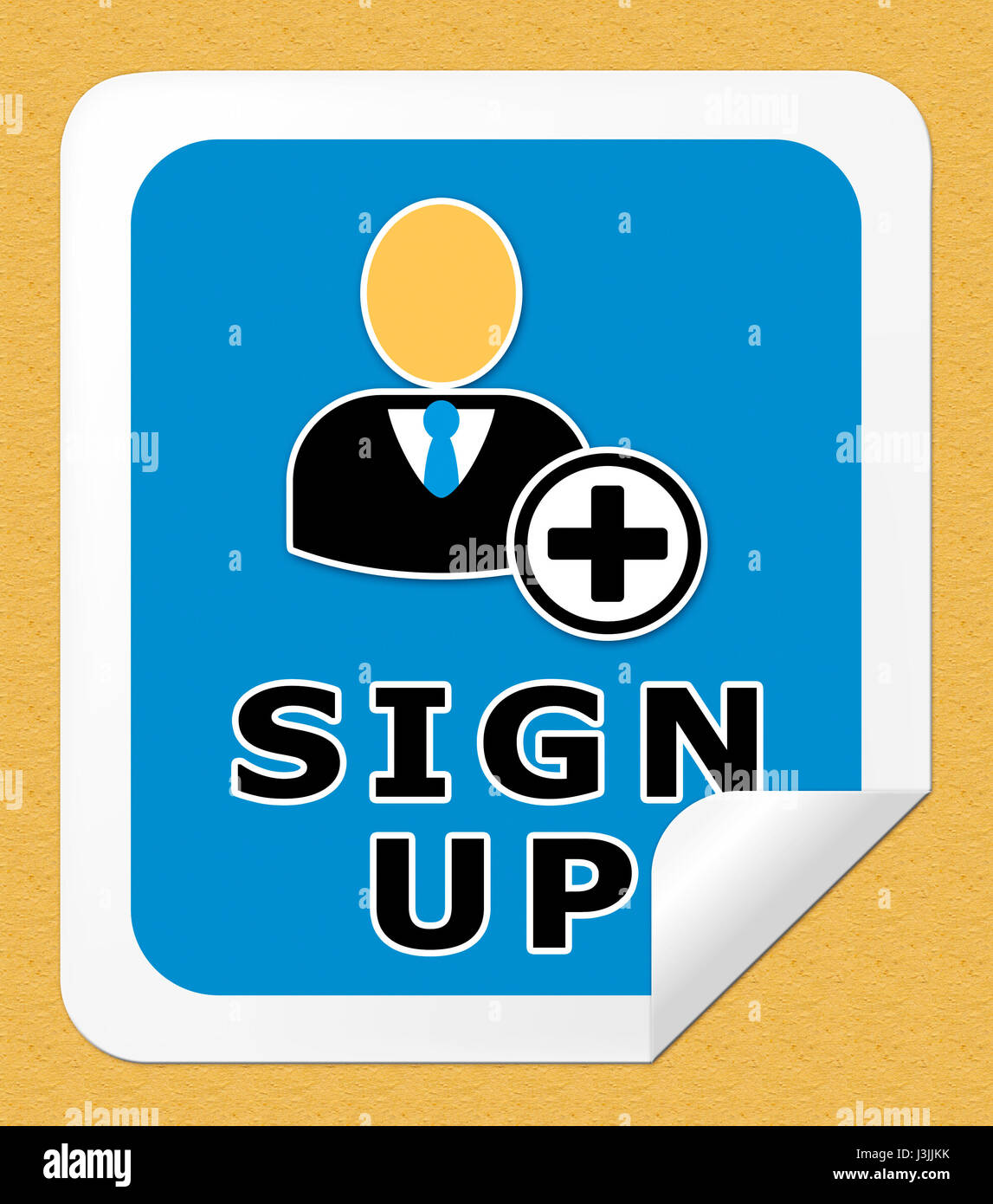 Sign Up Icon Indicating Membership Subscription 3d Illustration Stock ...