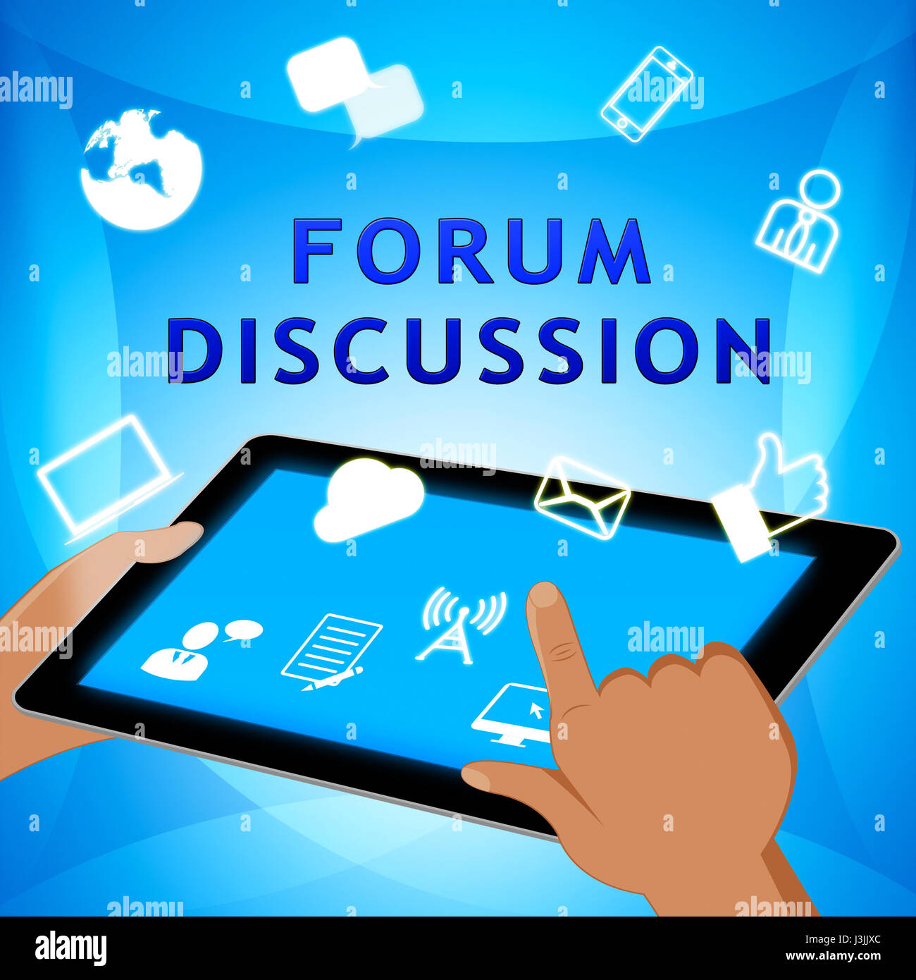Forum Discussion Icons Showing Community 3d Illustration Stock Photo ...