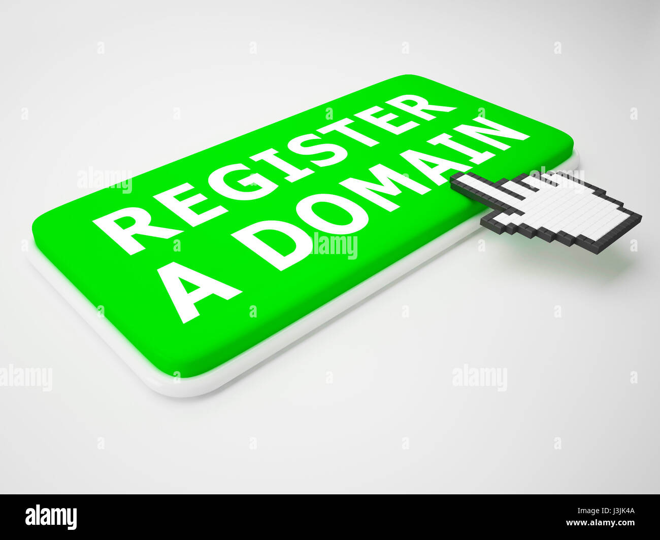 Register A Domain Key Indicates Sign Up 3d Rendering Stock Photo - Alamy