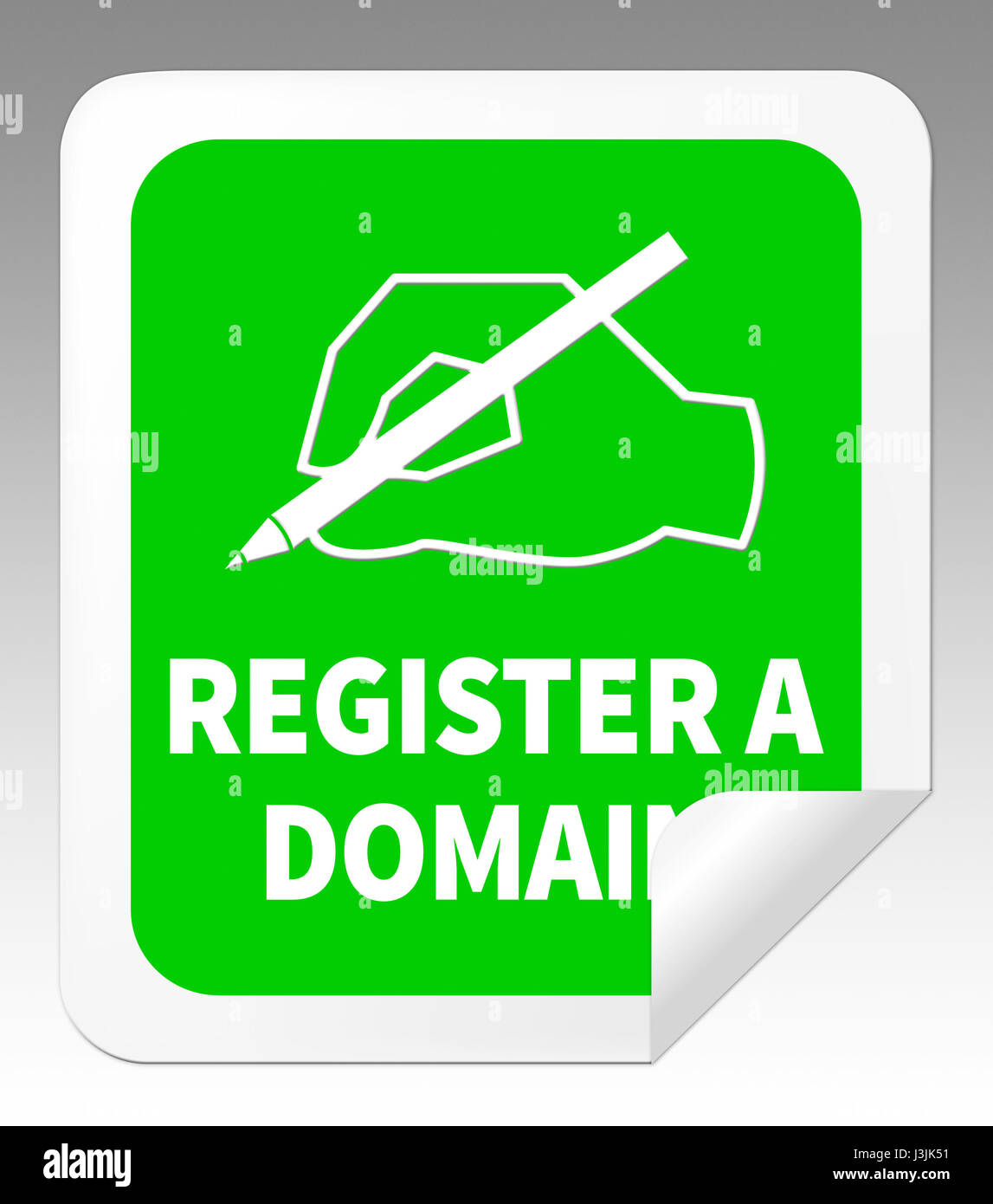 Register A Domain Icon Indicates Sign Up 3d Illustration Stock Photo ...