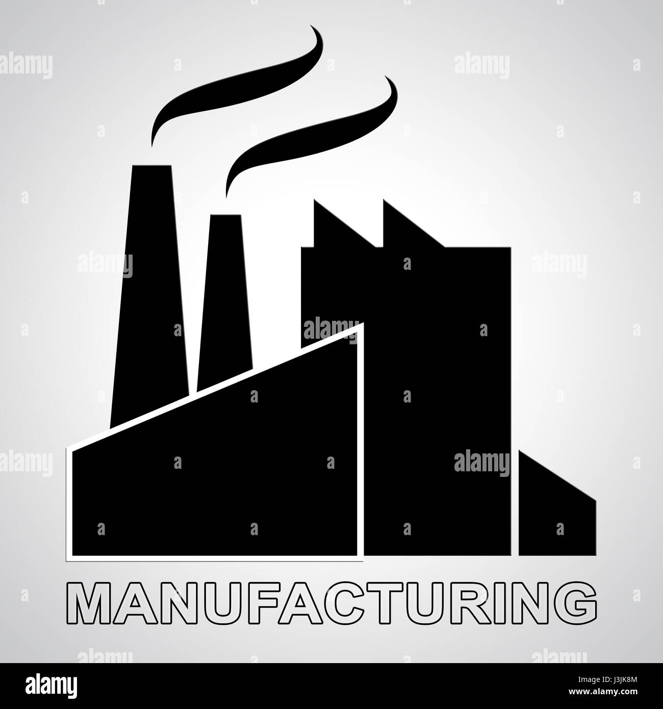 Manufacturing Factory Means Industrial Production Building 3d