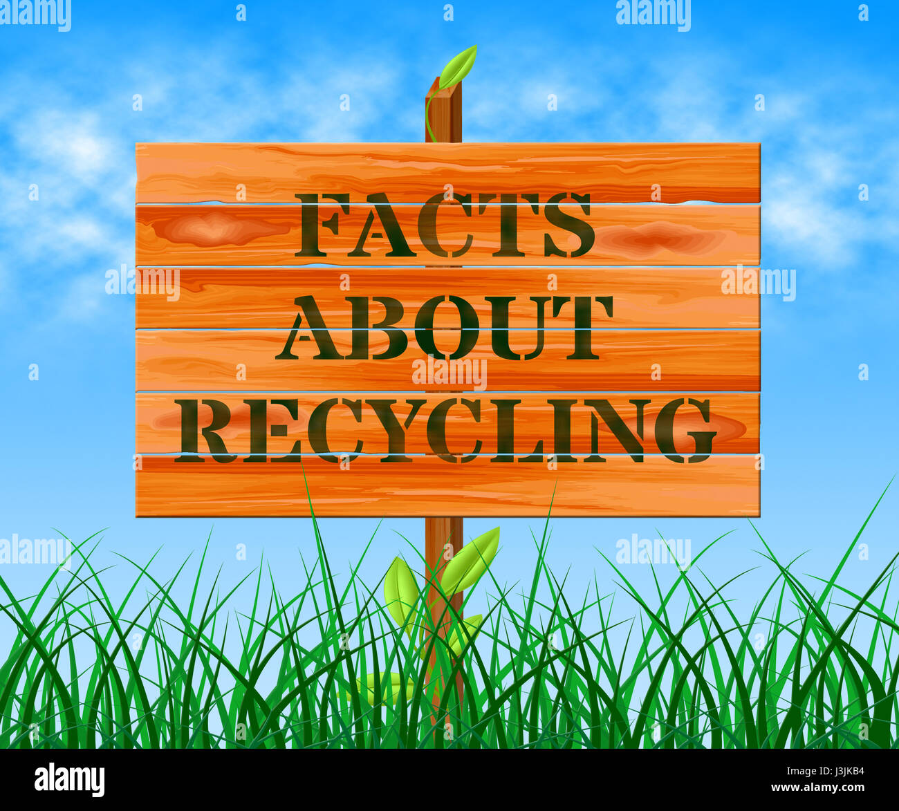 Facts About Recycling Sign Means Recycle Info 3d Illustration Stock