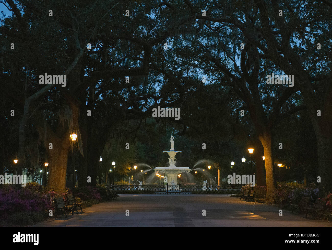 Forsyth Park, Savannah Stock Photo Alamy