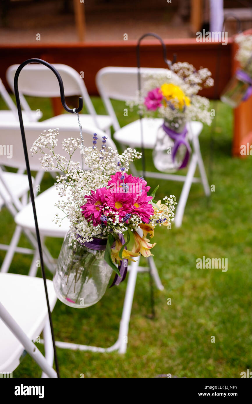 Wedding Venue Chairs and Ceremony Seating Stock Photo Alamy