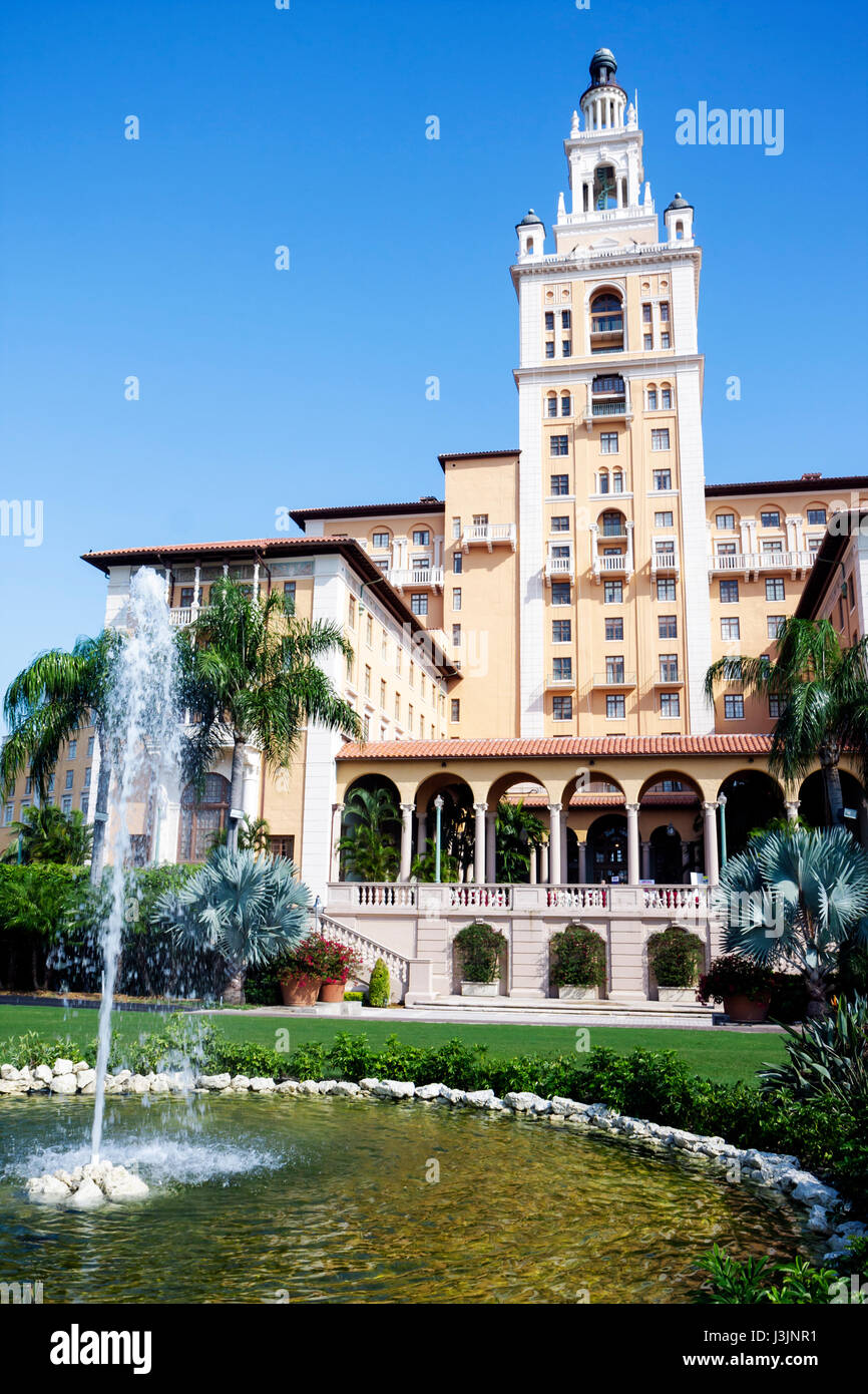 Miami Coral Gables Miami Florida Biltmore Hotel lobby 1926 Stock Photo ...