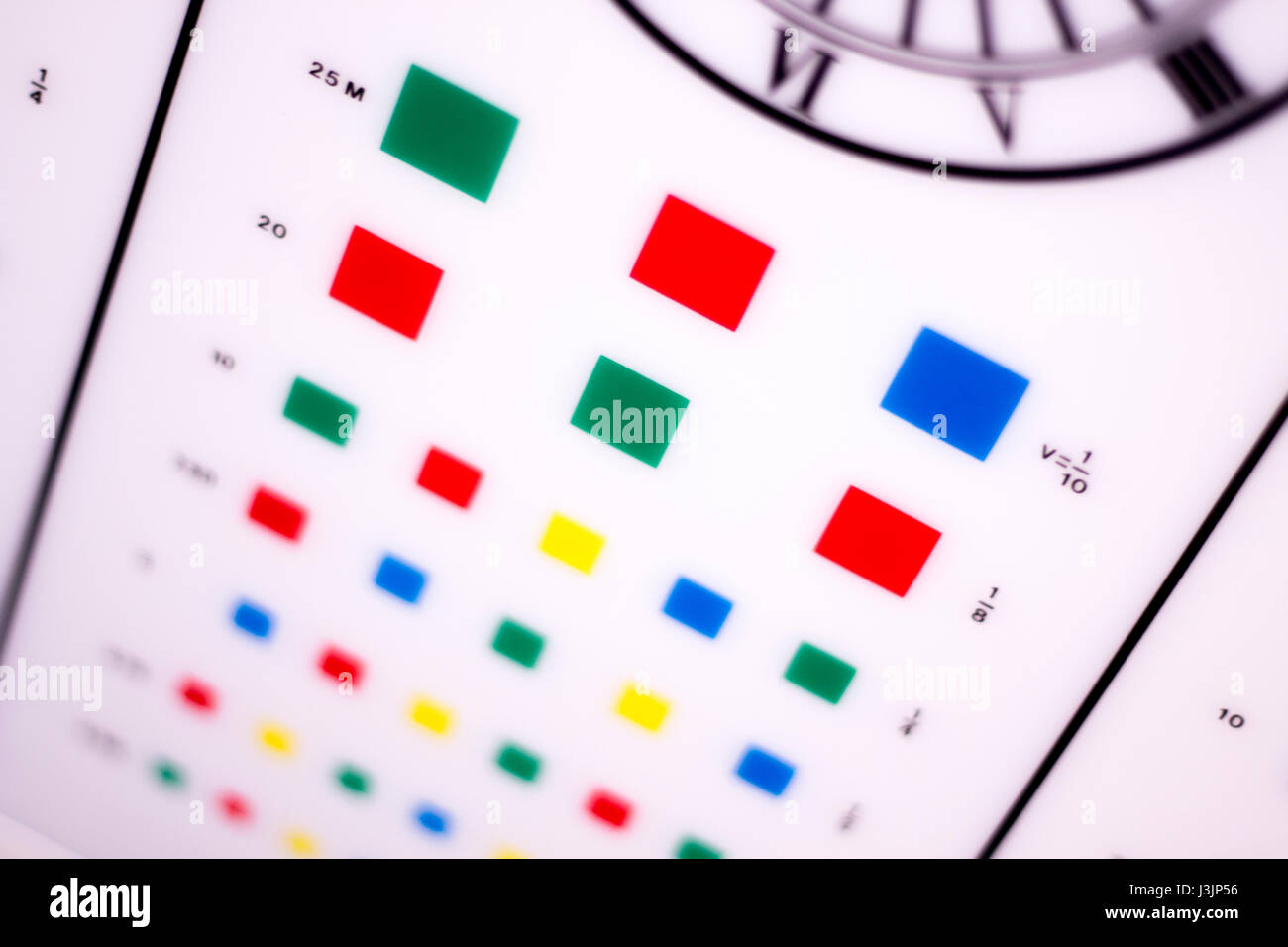 Opticians ophthalmology and optometry eye test chart to test sight and