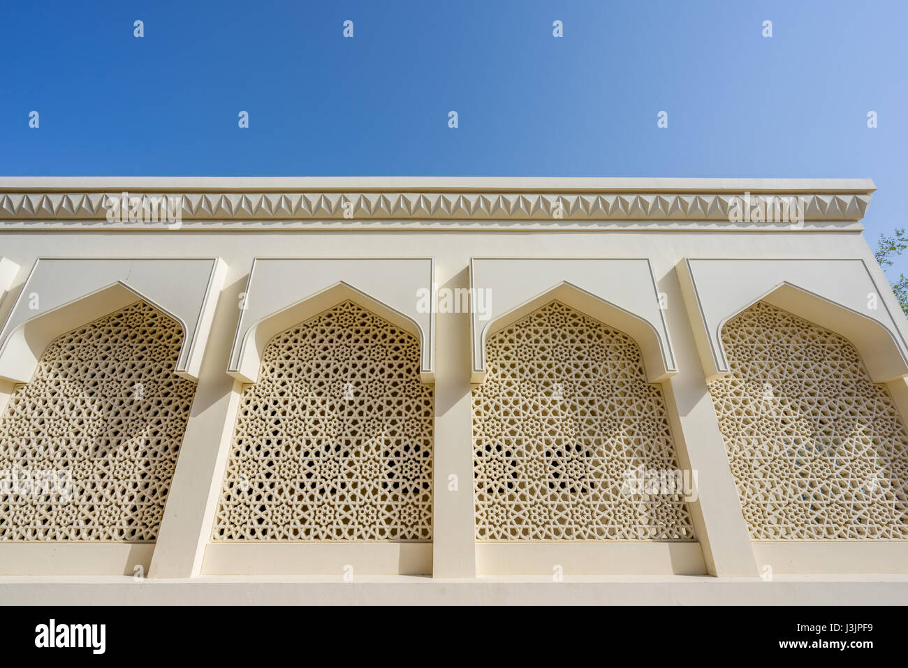 Alfarooq mosque or Al Farooq masjid. Located in Al Fahidi Historical Neighborhood (Al Bastakiya) Stock Photo