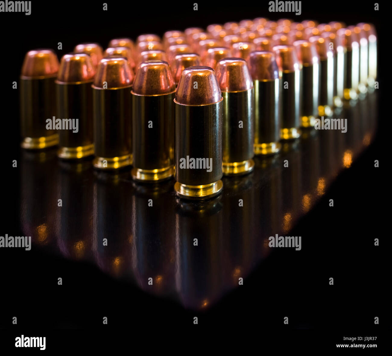 Bullets caliber 40 Smith Wesson Stock Photo