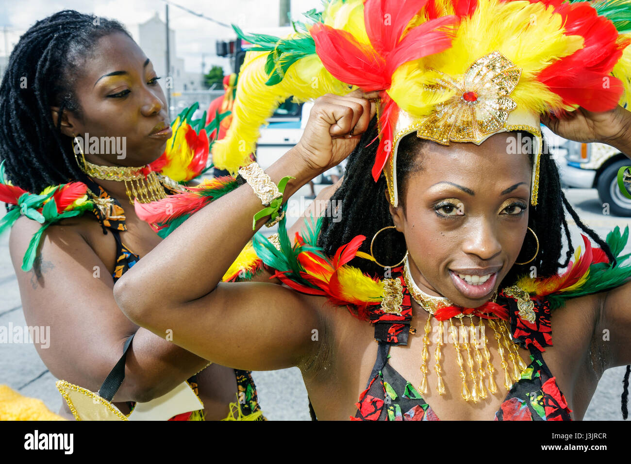 Miami Florida NE Second 2nd Avenue Miami Caribbean Carnival colorful