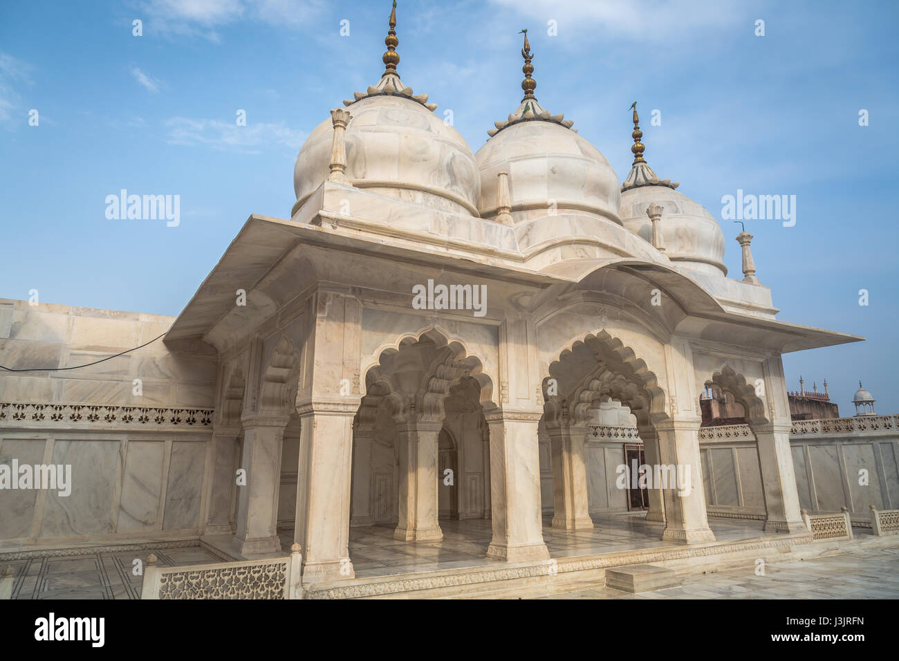 Nagina Masjid is a mosque inside Agra Fort built by the Mughal emperor Shah Jahan in 1635 AD for use by the ladies of the harem. Stock Photo