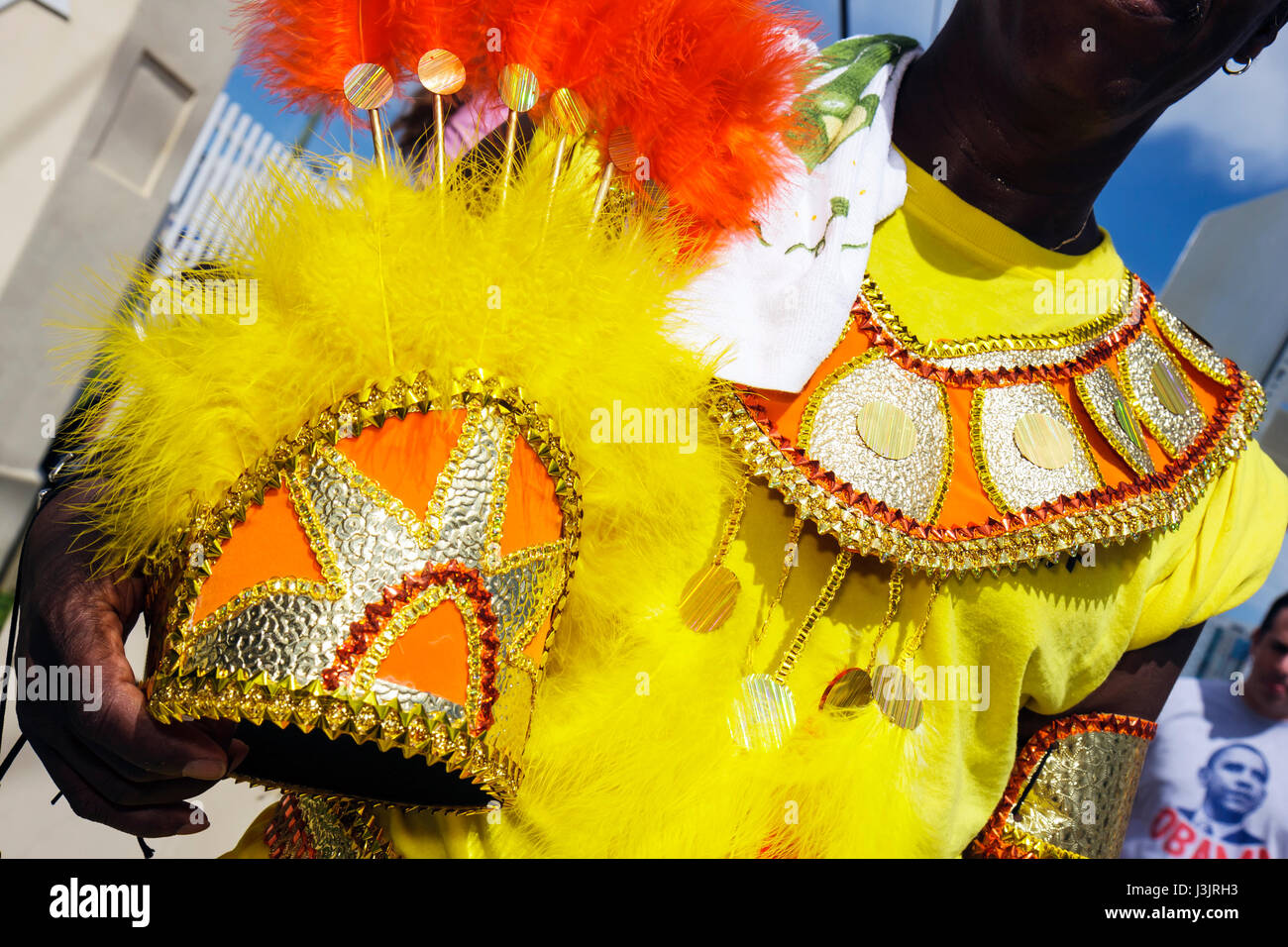 Miami Florida,NE Second 2nd Avenue,Miami Caribbean Carnival,costume
