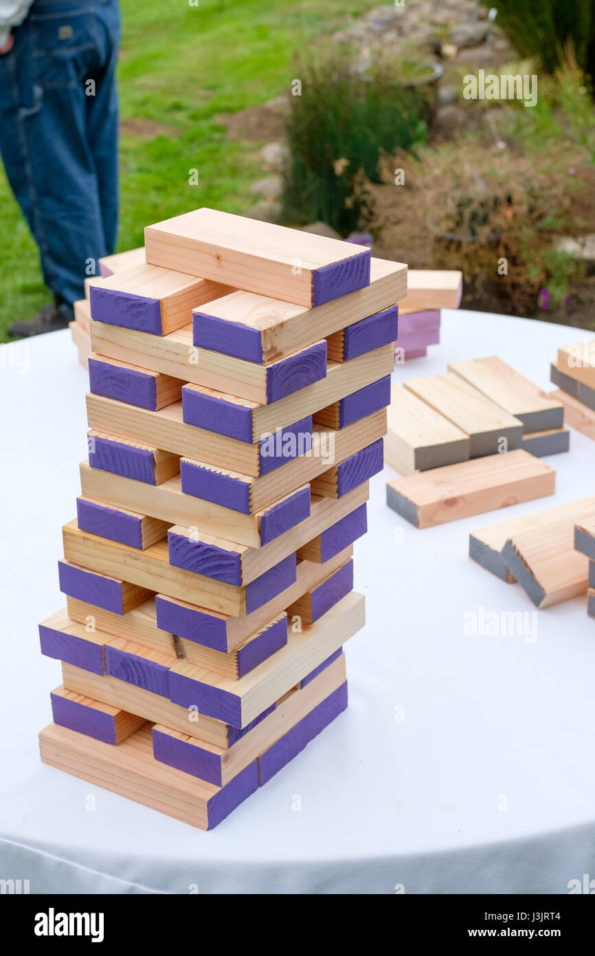 Wedding Reception Lawn Games Stock Photo Alamy