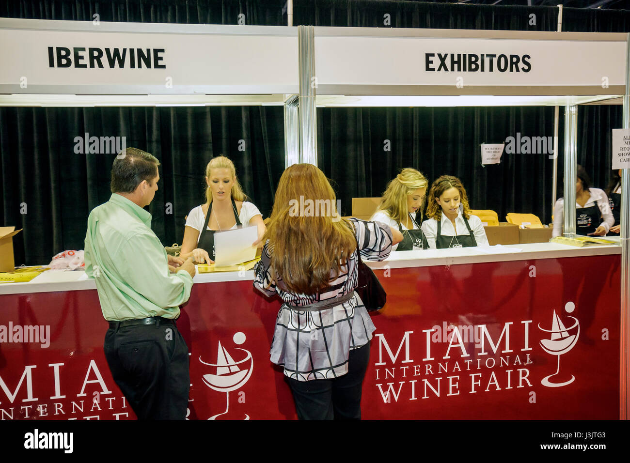 Miami Beach Florida,Miami Beach Convention Center,centre,Miami International Wine Fair,importers,distributors,s,trade show,expo,industry,sell,buy,spec Stock Photo
