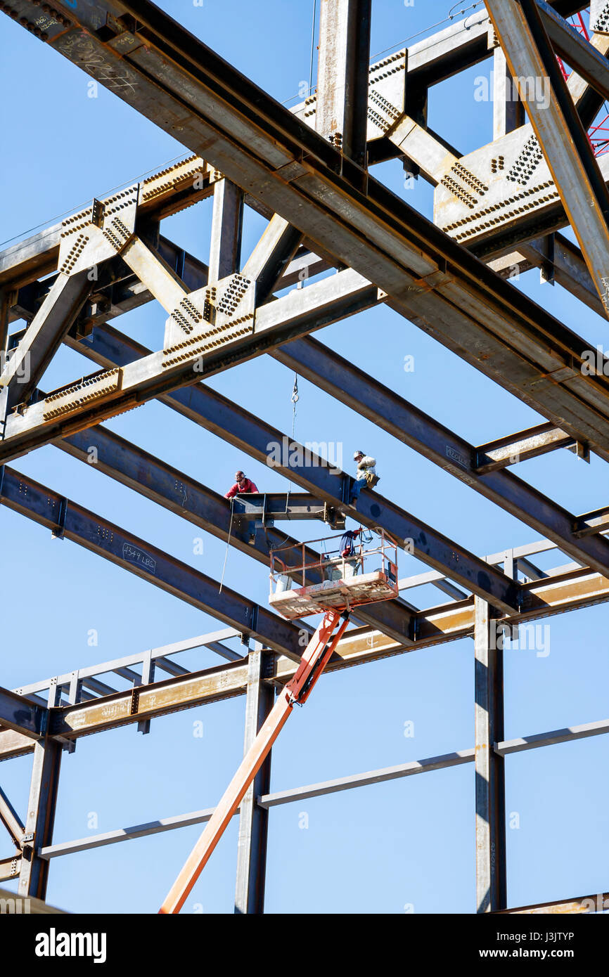 Miami Beach Florida,building,metal structure,under new construction