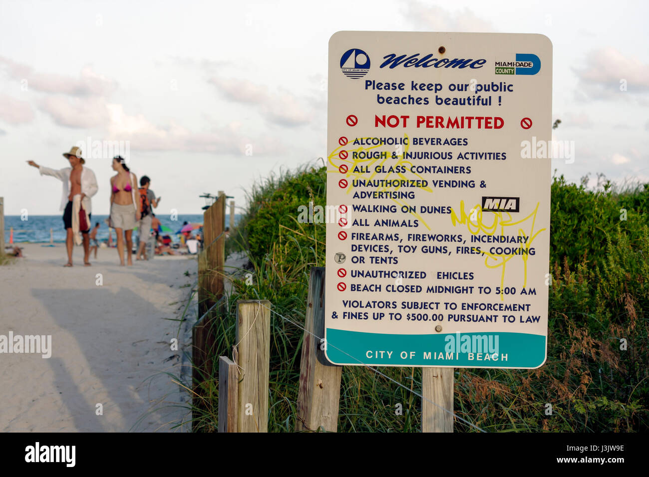Florida, FL, South, Miami Beach, SoBe, Atlantic Ocean, water, public Stock  Photo - Alamy