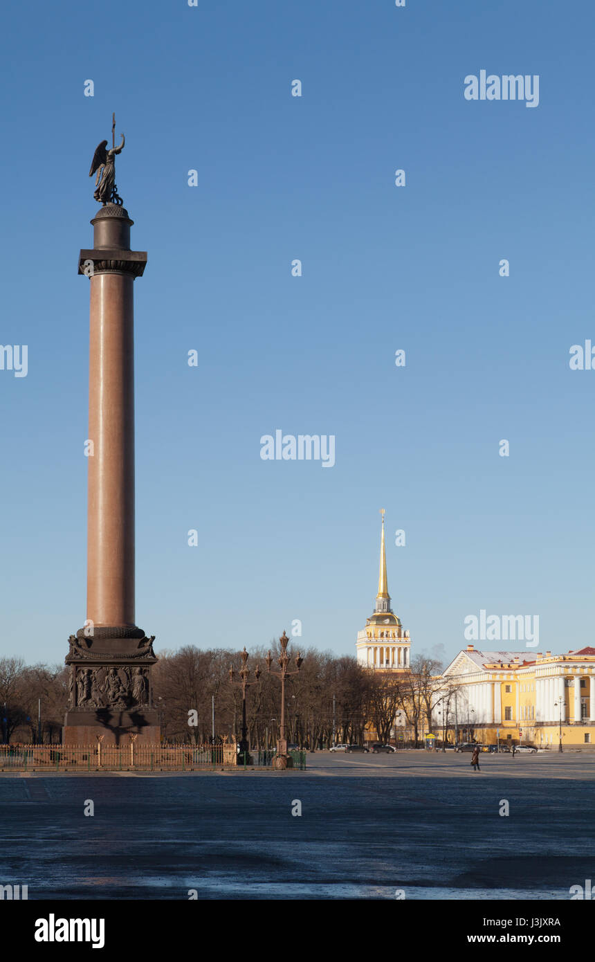 Palace Square at the morning, St. Petersburg, Russia. Stock Photo