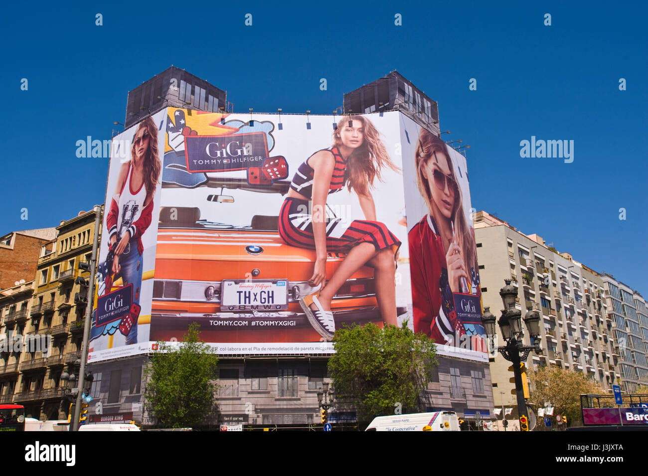 Giant billboard for Tommy Hilfiger in Barcelona Spain ES EU Stock Photo -  Alamy