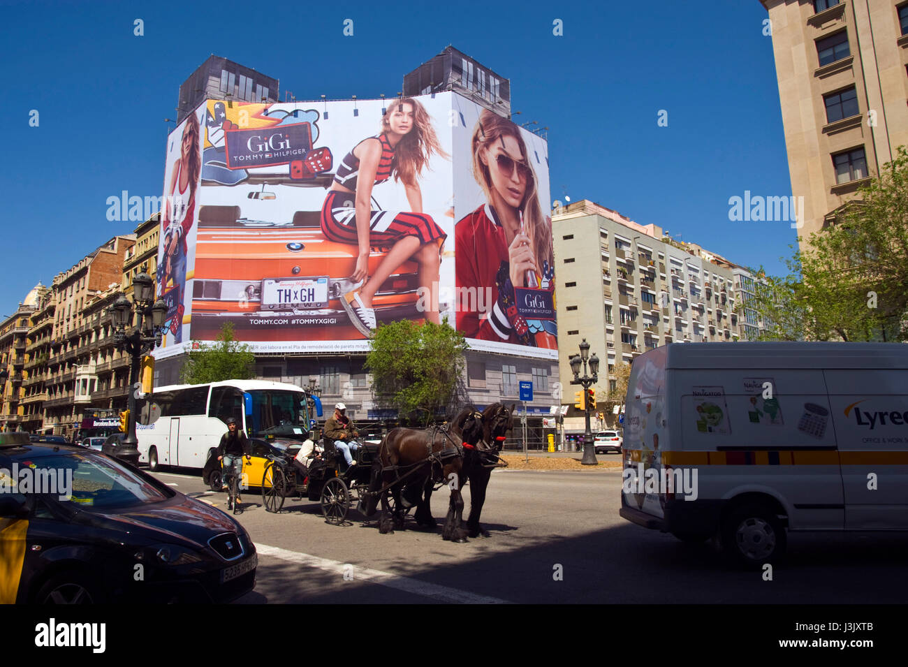 Giant billboard for Tommy Hilfiger in Barcelona Spain ES EU Stock Photo -  Alamy