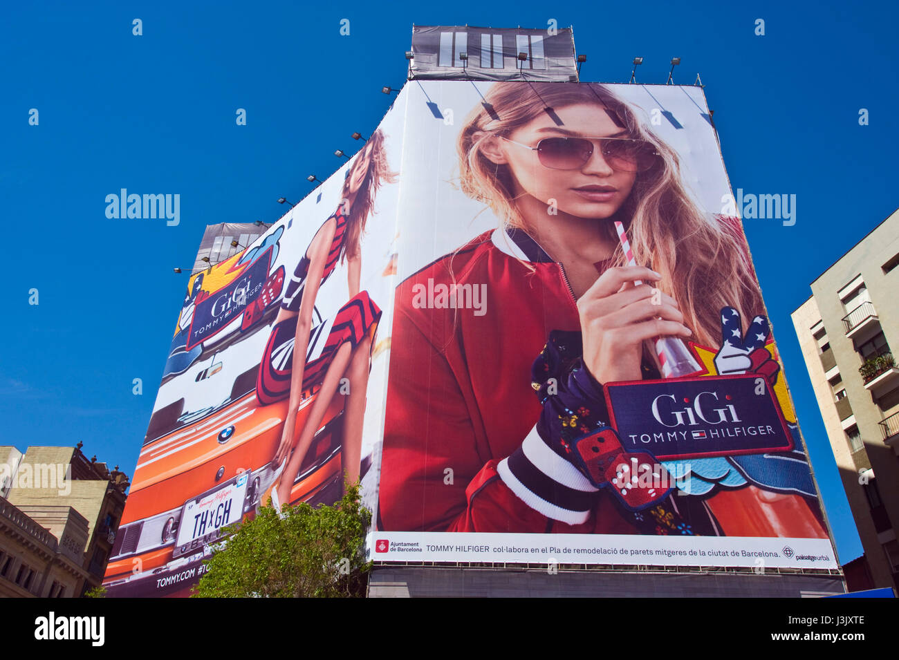 Giant billboard for Tommy Hilfiger in Barcelona Spain ES EU Stock Photo -  Alamy