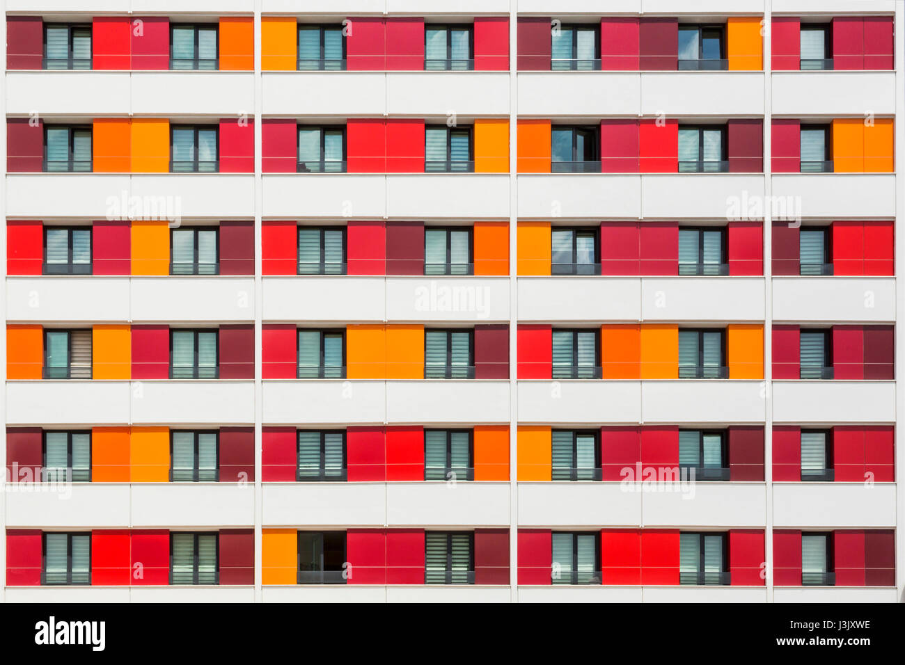 Modern exterior of a colorful building Stock Photo