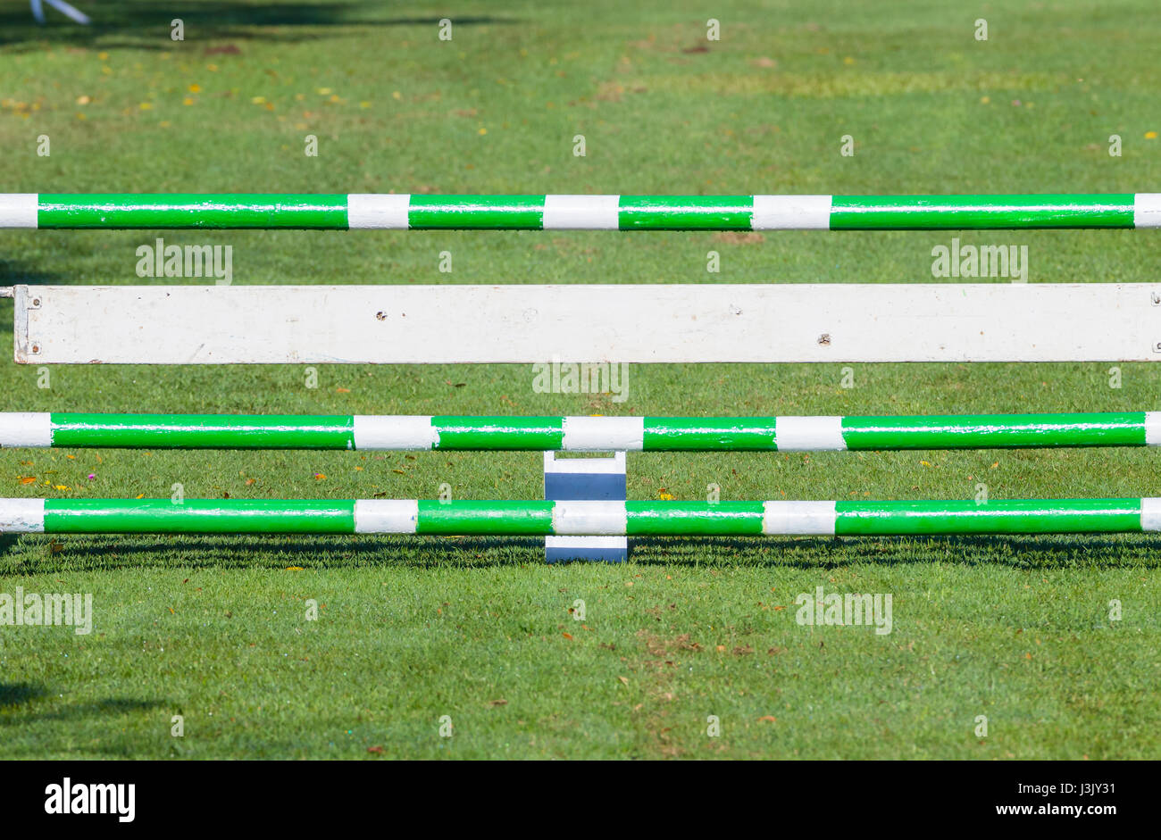 Show jumping arena course gate poles Stock Photo Alamy
