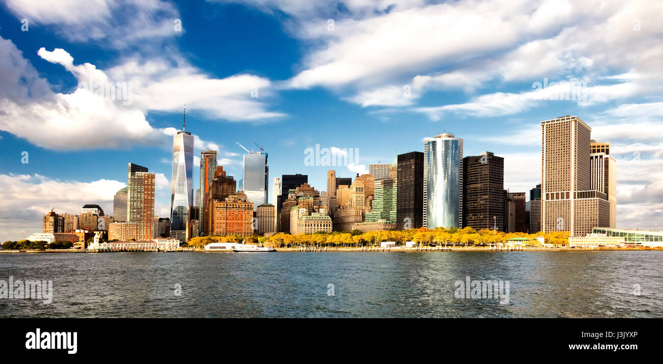 The New York City panorama Stock Photo