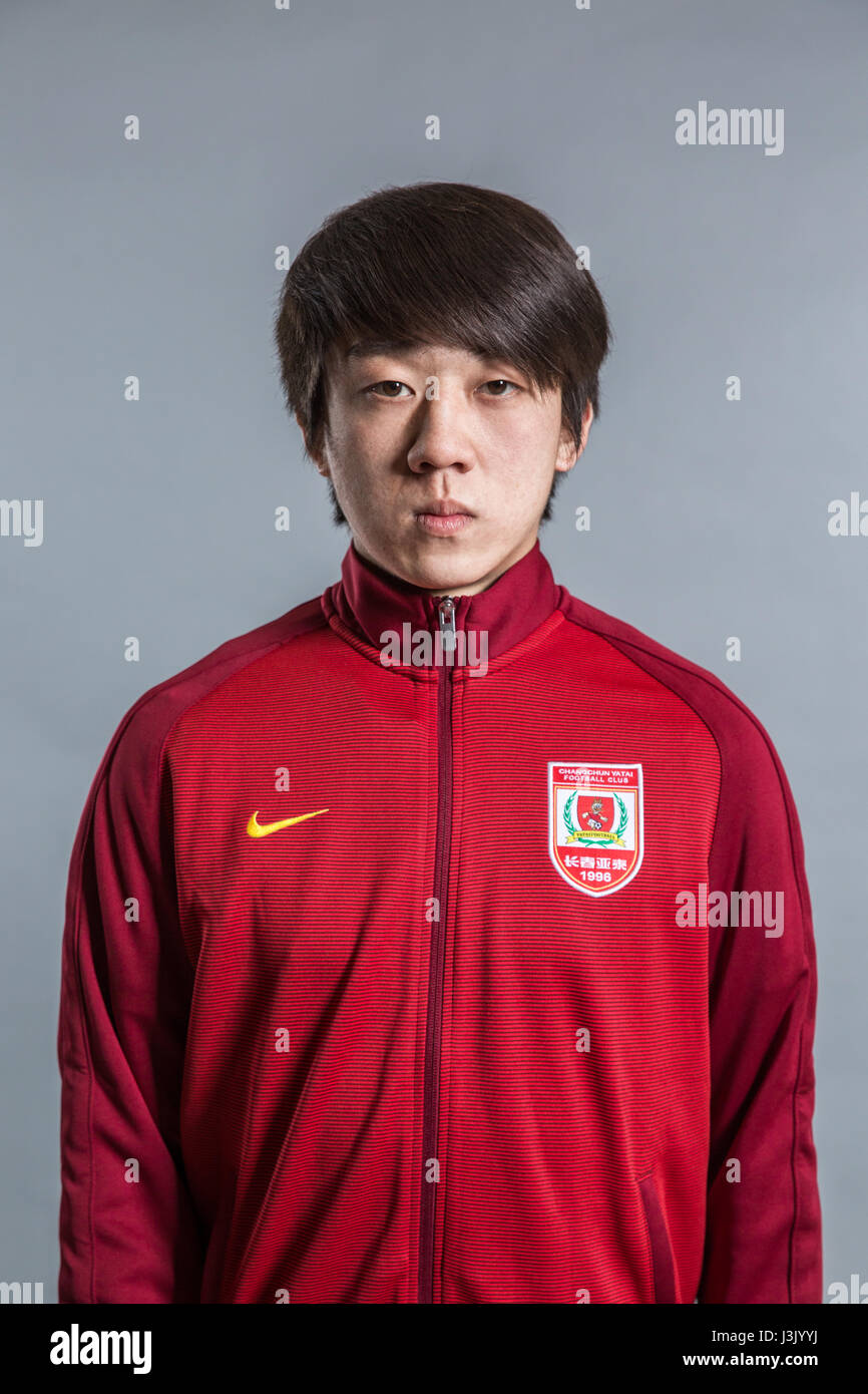 Portrait of Chinese soccer player Guan Hao of Changchun Yatai F.C. for ...