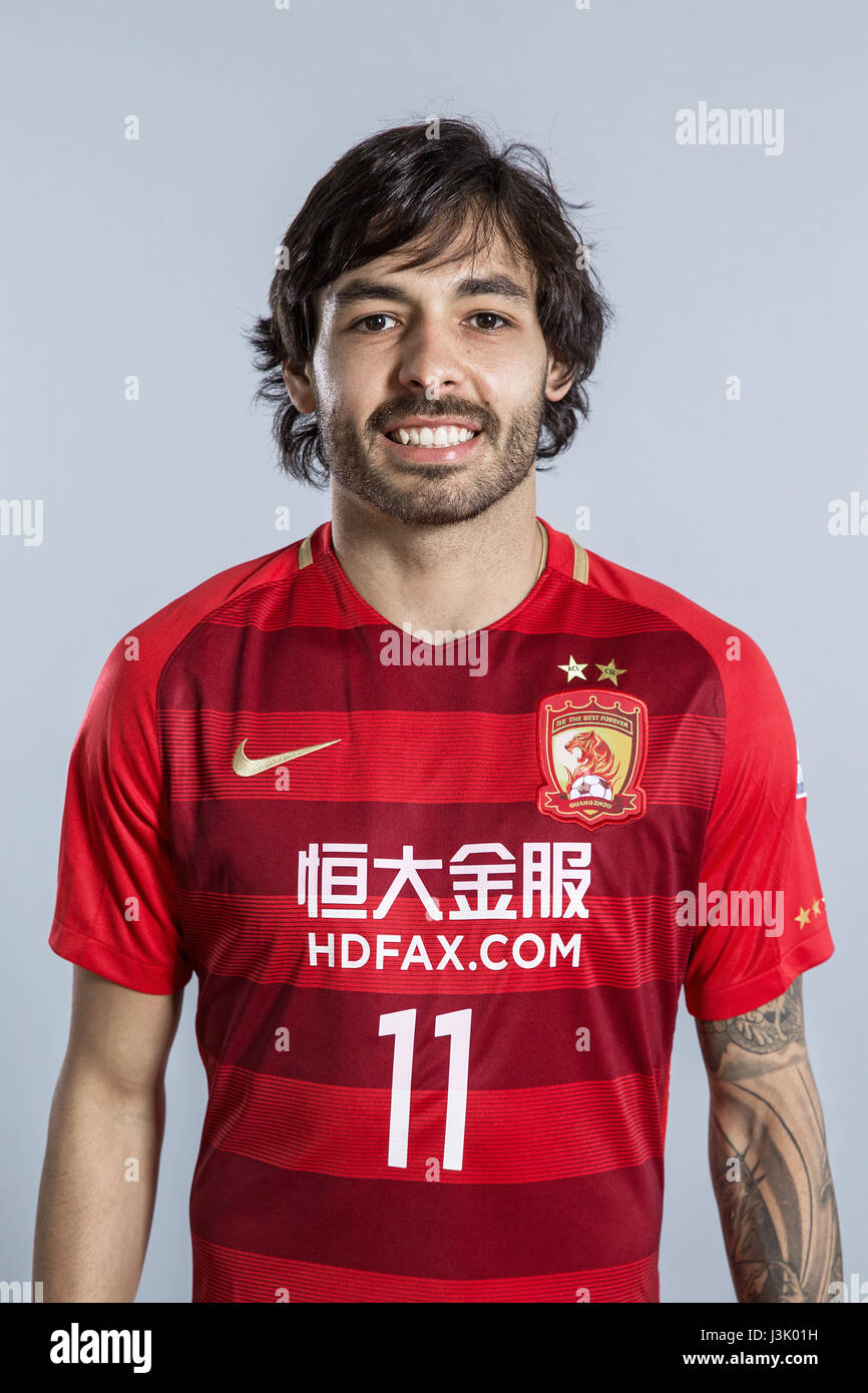 Portrait of Brazilian soccer player Ricardo Goulart of Guangzhou Evergrande  Taobao F.C. for the 2017 Chinese Football Association Super League, in  Guangzhou city, south China's Guangdong province, 18 February 2017 Stock  Photo - Alamy
