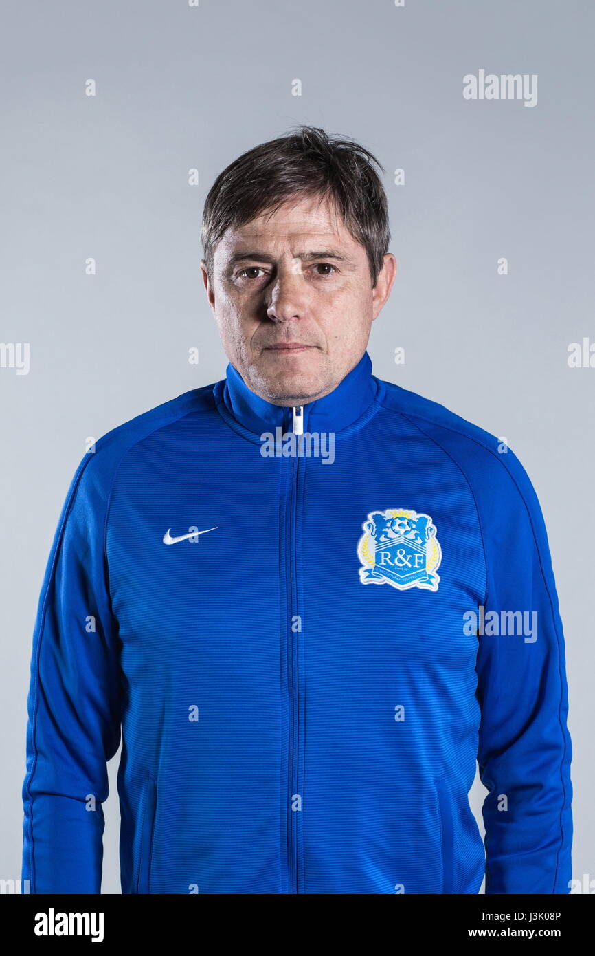 Portrait of head coach Dragan Stojkovic of Guangzhou R&F F.C. for the 2017 Chinese Football Association Super League, in Guangzhou city, south China's Guangdong province, 23 February 2017. Stock Photo