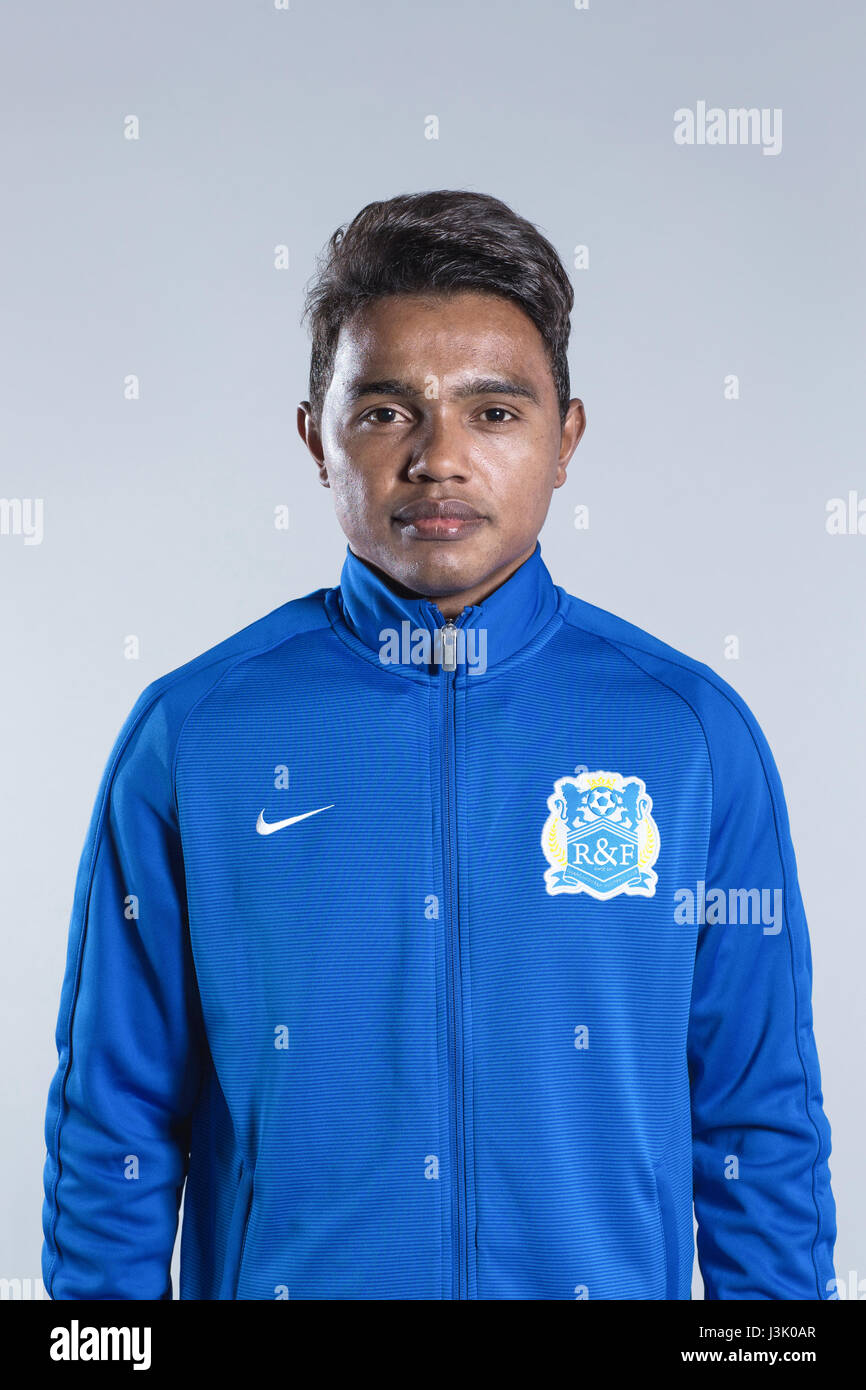 Portrait of Brazilian soccer player Renato Ribeiro Calixto, commonly