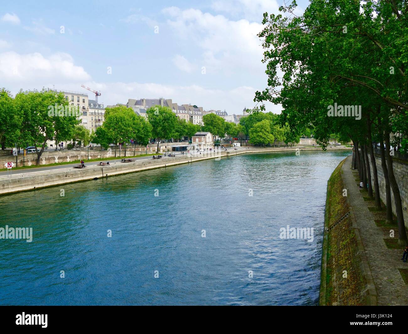 Looking across the river at the new park, Rives de Seine. Paris, France ...