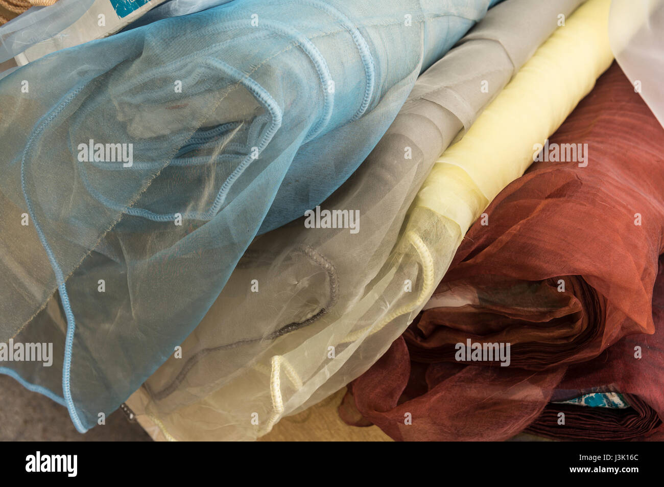 Textile fabrics pile with vivid colors and amazing texture Stock Photo Alamy